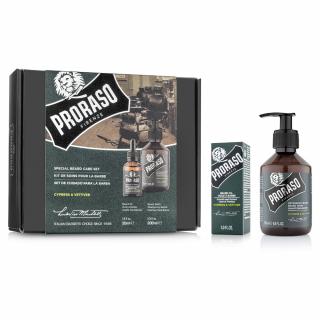 PRORASO Duo Pack Zestaw do brody Olejek + Szampon, Cypress  Vetyver