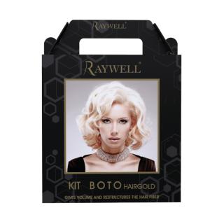 RAYWELL Boto Hairgold Kit Kuracja do włosów zniszczonych, 3 x 150ml