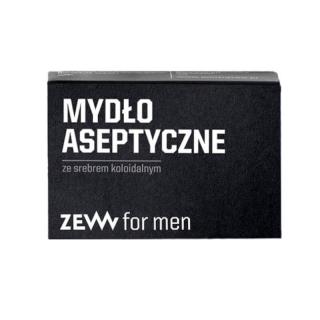 ZEW for men, Mydło aseptyczne ze srebrem koloidalnym do rąk, ciała i twarzy, 85ml