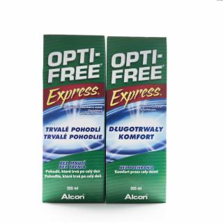 OPTI FREE Express 2x355 zestaw płynu do miękkich soczewek kontaktowych płyn wielofunkcyjny do soczewek kontaktowych