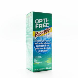 OPTI FREE REPLENISH 300 ml regenerujący płyn do soczewek  płyn wielofunkcyjny do soczewek kontaktowych z TearGlyde