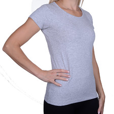 T-shirt Damski Koszulka Moraj BD900-420 grey gładka