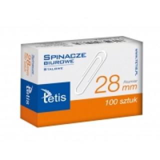 TETIS spinacze biurowe 28 mm [100 sztuk]