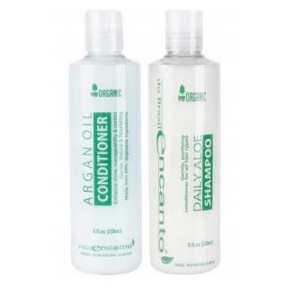 Encanto do Brasil Daily Aloe Organic Zestaw Szampon + Odżywka po Keratynowym Prostowaniu Włosów 2x236ml 