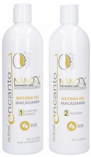 Encanto Do Brasil Nanox Zestaw do keratynowego prostowania włosów 2x473ml