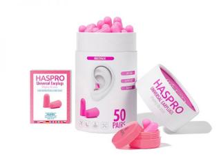 Haspro Tube 50 zatyczki do uszu 50 par różowe PINK