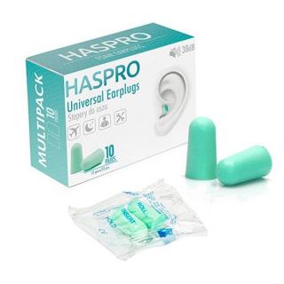Haspro Universal Earplugs Stopery do uszu 10 par Mint