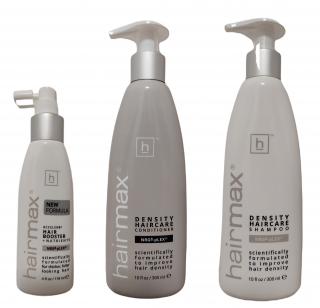 Zestaw Hairmax Density Szampon 300ml + Odżywka na porost włosów 300ml + Acceler8 Hair Booster + Nutrients aktywator na wypadanie włosów 118ml
