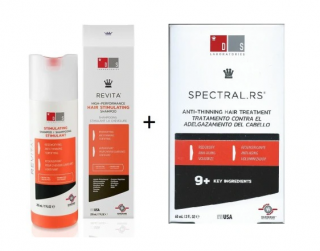 Zestaw Spectral RS z Aminexilem 60ml na porost włosów/łysienie + REVITA Szampon 205ml na łysienie / wspomaga porost włosów
