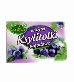 KSYLITOLKI JAGODOWE DRAŻETKI 40 g AKA