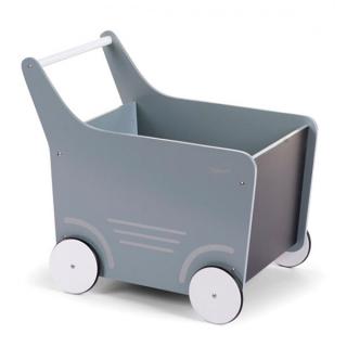 Childhome Drewniany wózek dla dzieci Pchacz z tablicą - miętowy
