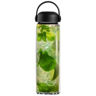Butelka szklana na wodę Fuori Czarna Vialli Design 540 ml