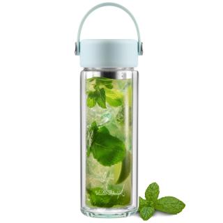 Butelka termiczna z podwójną ścianką i zaparzaczem Fuori Miętowa Vialli Design 350 ml