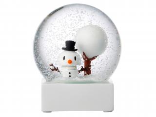 Dekoracyjna figurka śnieżna kula Snowman Snow Glob L White Hoptimist