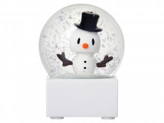 Dekoracyjna figurka śnieżna kula Snowman Snow Glob S White Hoptimist