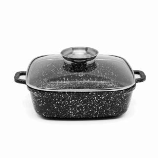 Garnek ceramiczny kwadratowy z aromatyzerem+2 nakładki Kingstone 4,9 l