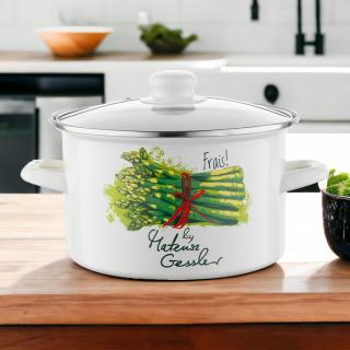Garnek emaliowany Szparagi Emalia Pleszew 18 cm 2,65 l