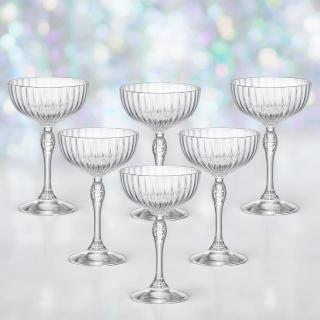 Komplet 6 kieliszków na coctail America Bormioli Rocco 220 ml