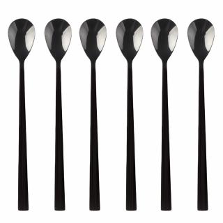 Komplet 6 łyżeczek koktajlowych Piano Black Kulig 14,8 cm