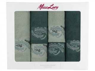 Komplet 6 ręczników Leaf Miss Lucy