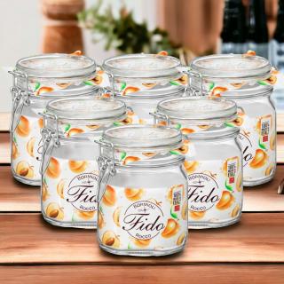Komplet 6 słoików do przechowywania Fido 750ml Bormioli Rocco