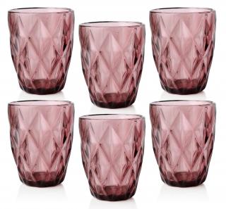 Komplet 6 szklanek Elise Pink HTID3879 250 ml