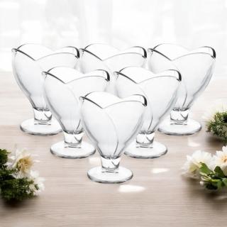 Komplet 6 szt. pucharków szklanych do lodów Layla Florina 280 ml