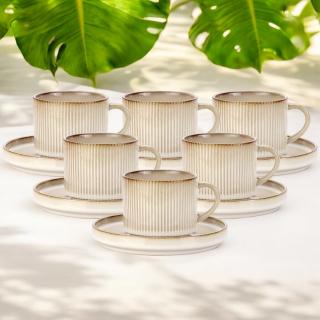 Komplet kawowy Evia Florina 250 ml 12-elementowy