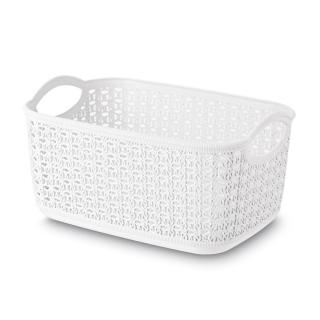 Koszyk organizer uniwersalny z tworzywa biały Manon Tadar 34x53x24,5 cm 28 l