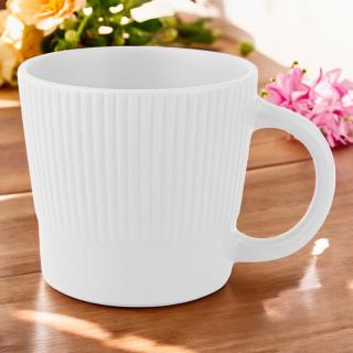 Kubek ceramiczny Kierro Biały Florina 330 ml