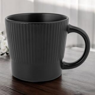 Kubek ceramiczny Kierro Czarny Florina 330 ml