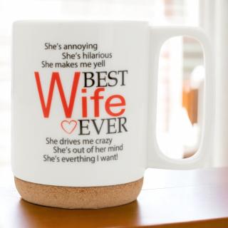 Kubek na korkowej podstawce Best Wife Florina 280 ml