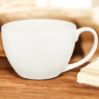 Kubek porcelanowy Galactic White Paisley Ambition 450 ml