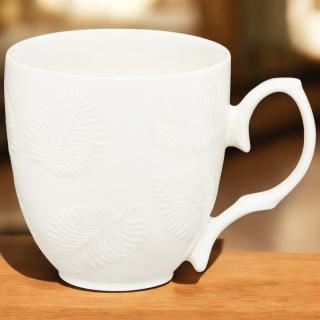Kubek porcelanowy Galactic White Piórka Ambition 350 ml