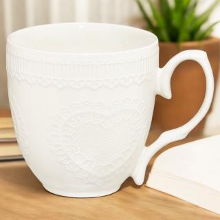 Kubek porcelanowy Galactic White Serce Ambition 350 ml