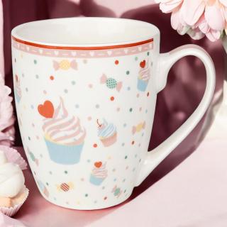Kubek porcelanowy Muffi Florina 400 ml MIX