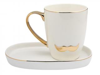 Kubek porcelanowy ze spodkiem Moustache Florina 360 ml