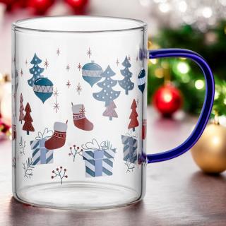 Kubek szklany Titi Navy Blue Florina 450 ml