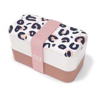 Lunchbox Bento Original Graphic Leopard Pink MonBento