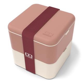 Lunchbox Bento Square FR Pink Moka MonBento