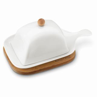 Maselniczka ceramiczna z bambusową podstawką Ceramic Könighoffer