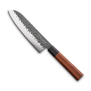 Nóż Santoku z twardej stali z drewnianą rączką Toshiro Starke Pro 18 cm