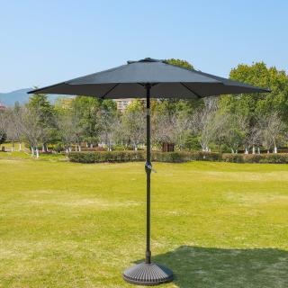 Parasol ogrodowy Round Dark Grey 3 m