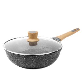 Patelnia głęboka WOK granitowa Ashen Granite Starke Pro 28 cm