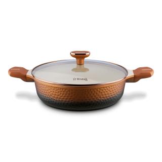 Patelnia głęboka z krótkimi uchwytami na indukcję Texture Copper Starke Pro 28x8 cm
