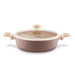 Patelnia głęboka z pokrywką na indukcję z krótkimi uchwytami Coretto Starke Pro 28 cm