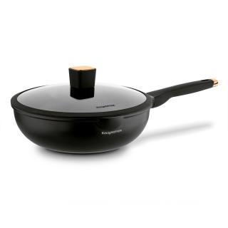 Patelnia WOK z pokrywką non-stick na indukcję Black Rose Konighoffer 30 cm