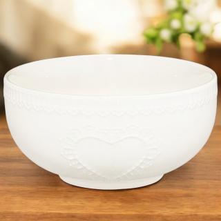 Salaterka porcelanowa Galactic White Serce Ambition 13 cm