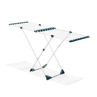 Suszarka balkonowa teleskopowa biało-turkusowa Konighoffer 108-185x56x94 cm
