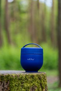 Termos obiadowy z pojemnikiem i łyżką Fuori Granatowy Vialli Design 680 ml